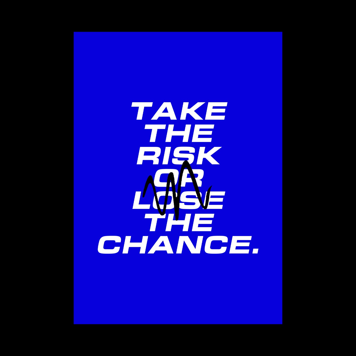 TAKE THE RISK A3 POSTER