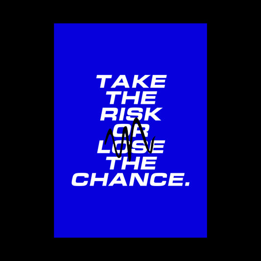 TAKE THE RISK A3 POSTER