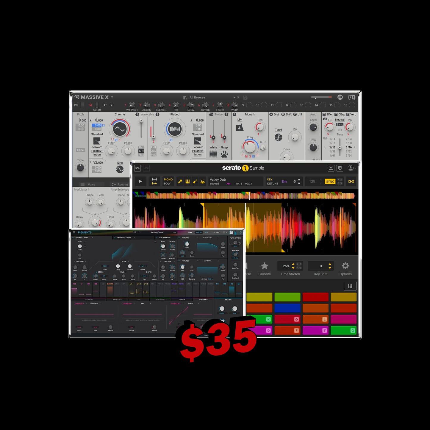 MASSIVE X + PIGMENTS 7 + SERATO SAMPLE (Mac and Windows)